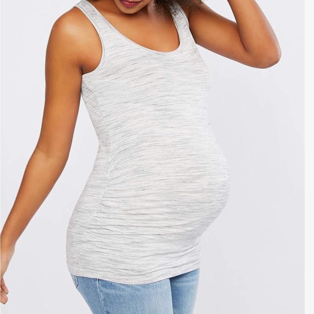NWT Motherhood Side Ruched Scoop Neck Maternity Tank Top size medium